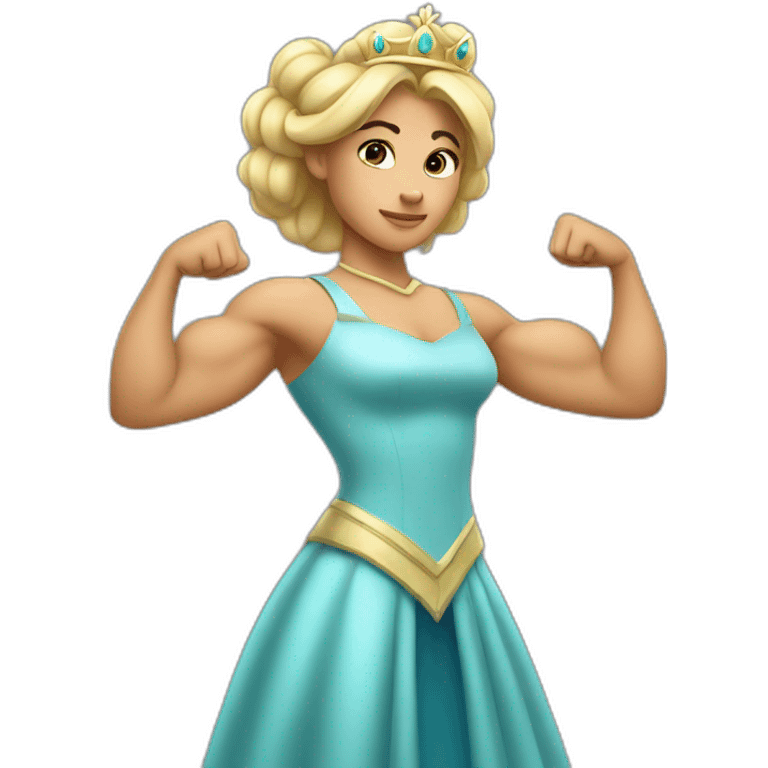 princess flexing bicep emoji