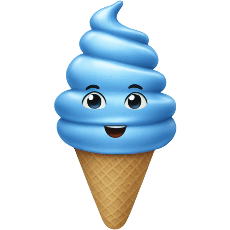 Blue ice cream emoji