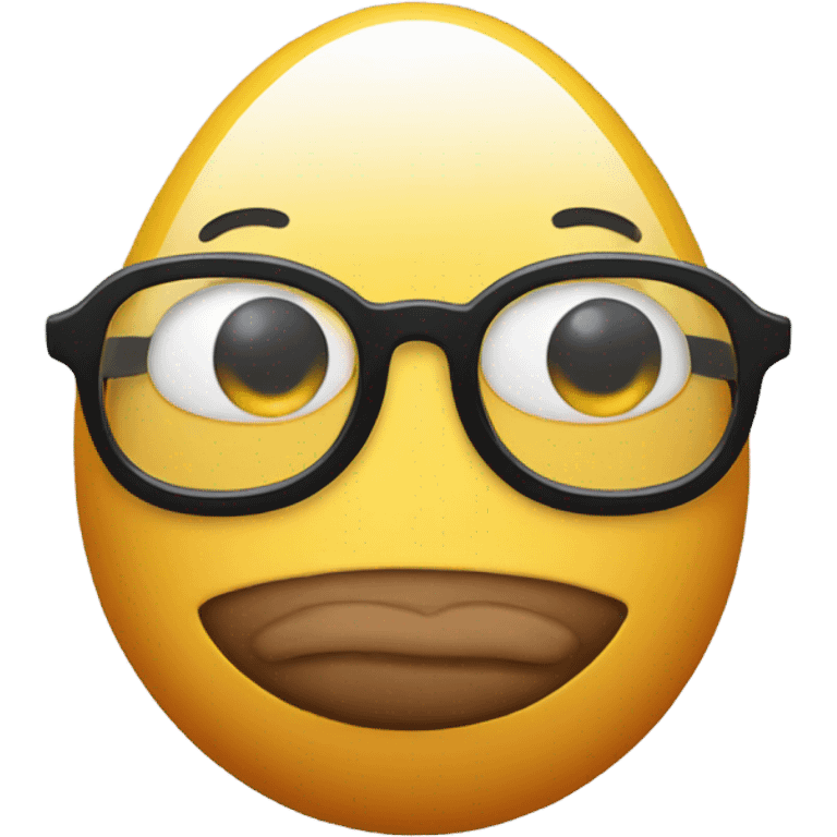 Make a egg wearing glasses emoji