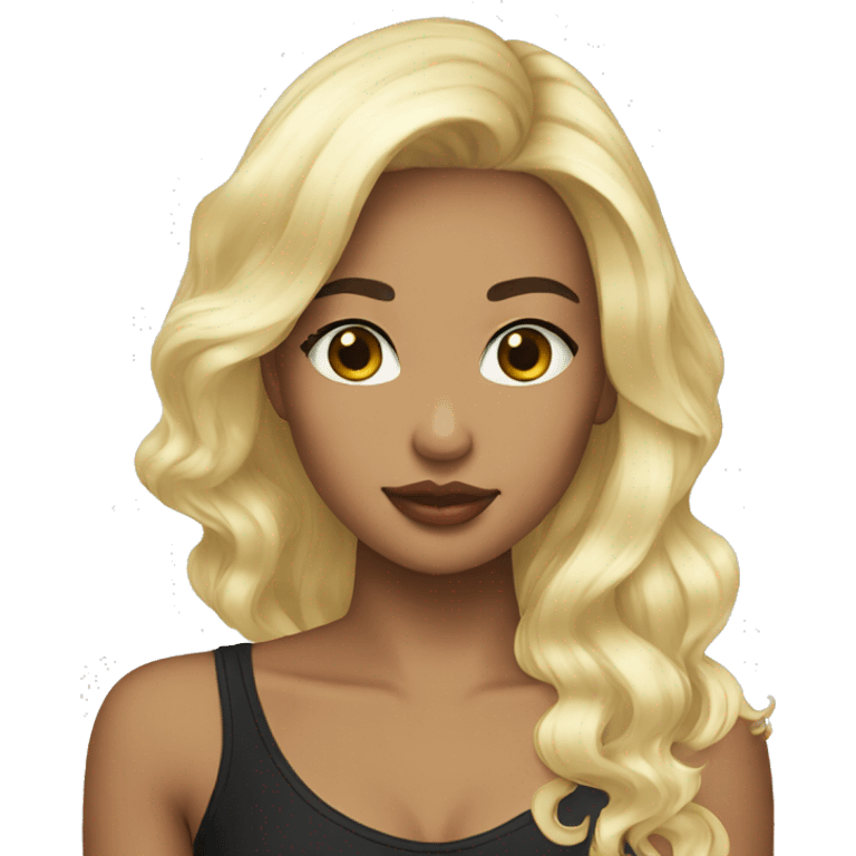 Kiss blond & black hair emoji