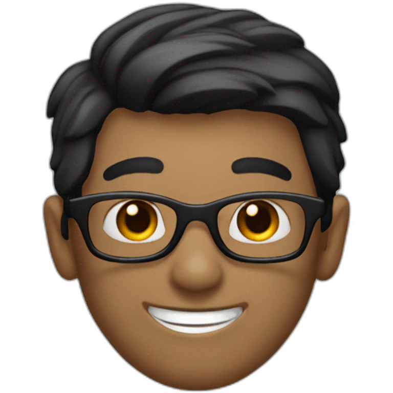 Happy-man-dark-thin-hair-black-glasses emoji