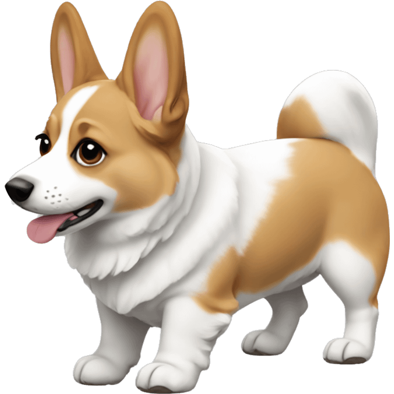 Short hair corgi white emoji