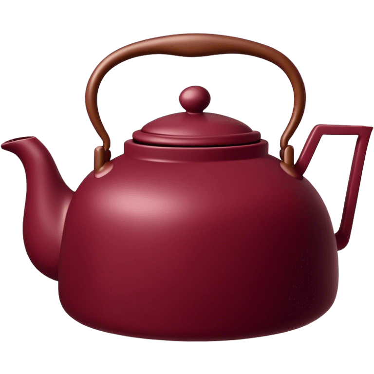 teapot with tea cozy burgundy emoji