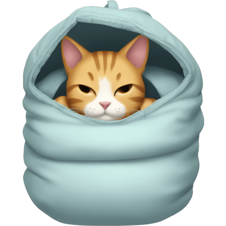 Cat in sleepin bag emoji