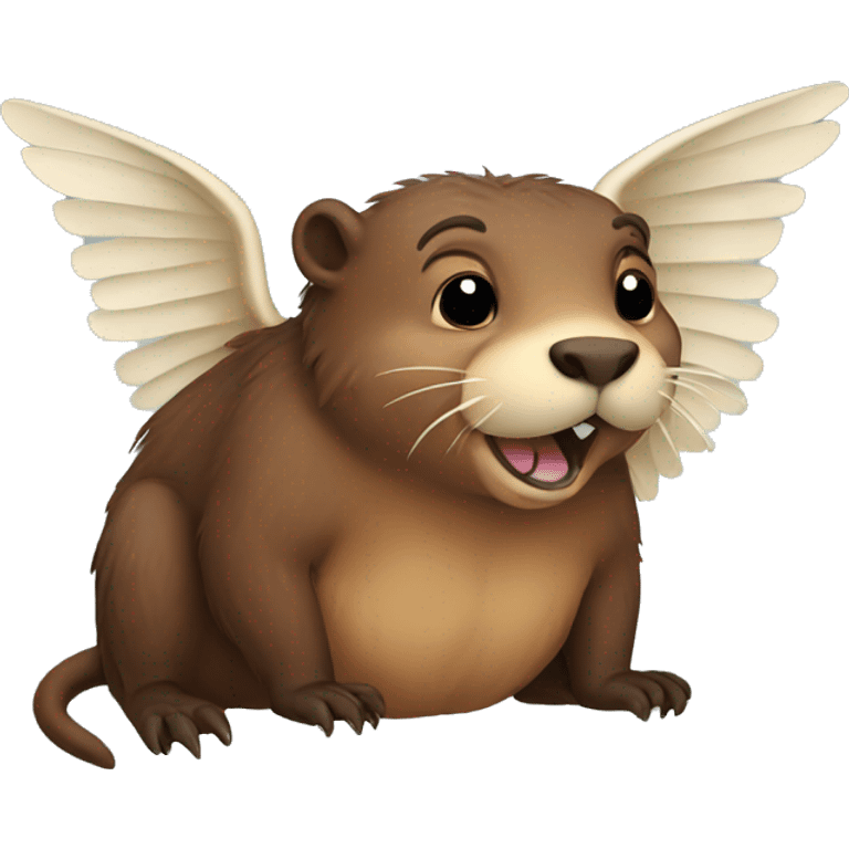 Winged beaver emoji