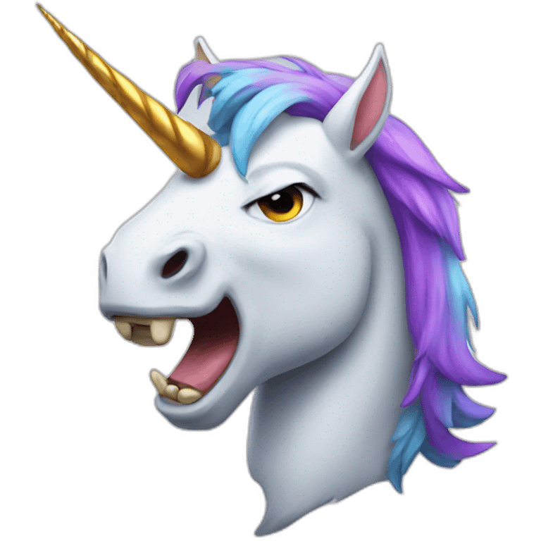 Angry unicorn emoji