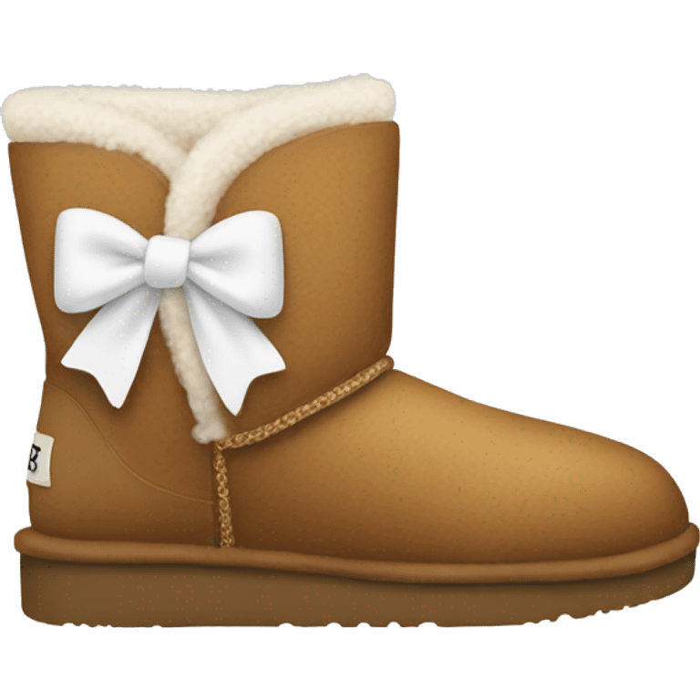 Uggs with white bow emoji