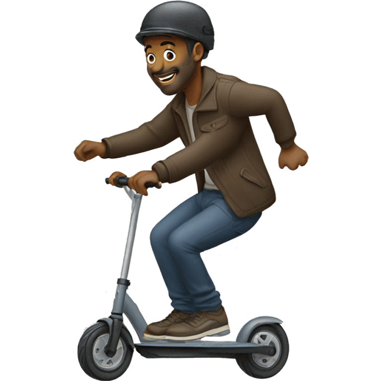 man doing freestyle scootering emoji