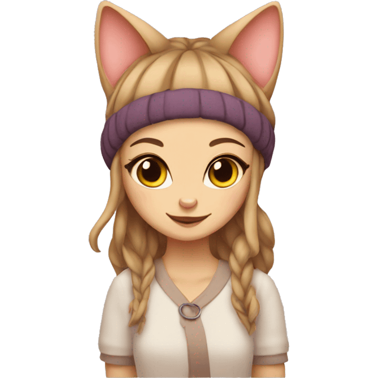 cute little cat girls emoji