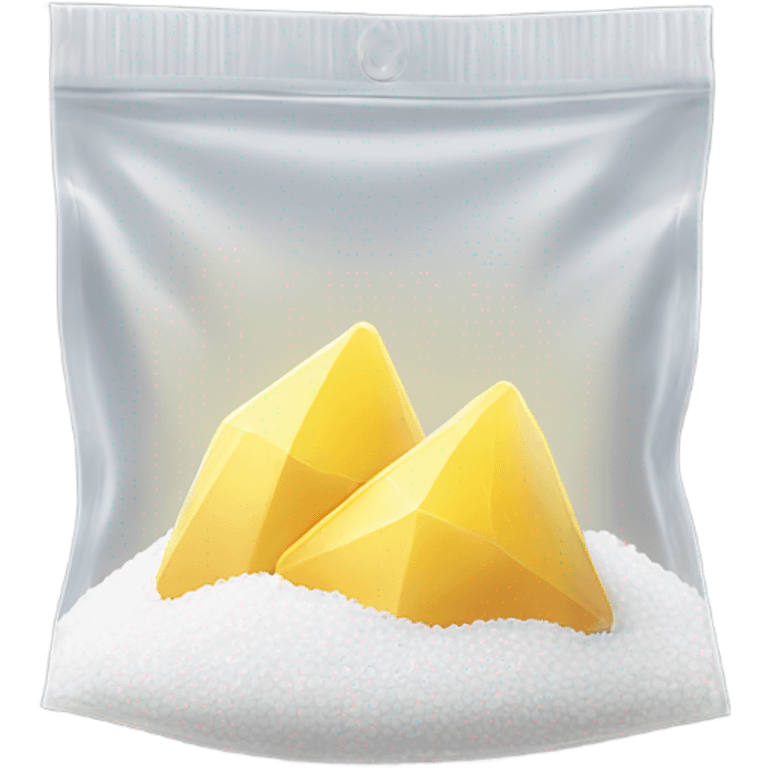 Salt shards in a small zip bag emoji