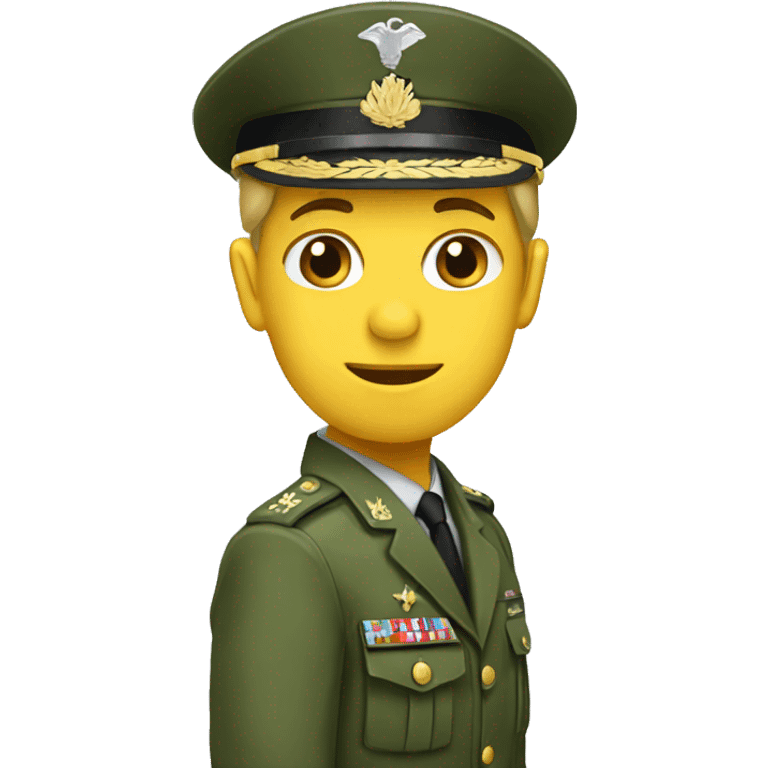 Militar saludando emoji