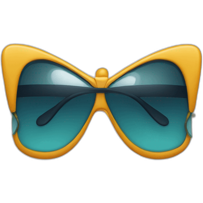 Tete avec noeud papillon et lunette de soleil emoji