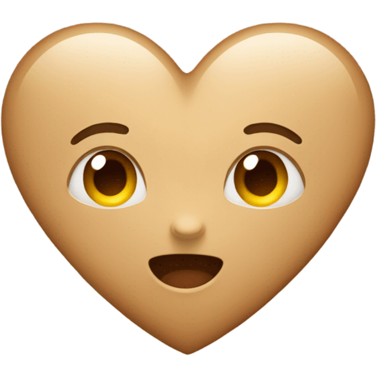 Cute light brown heart emoji  emoji