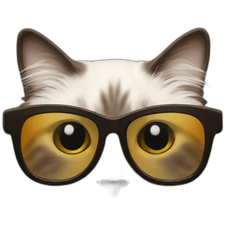 ragdoll cat sunglasses emoji