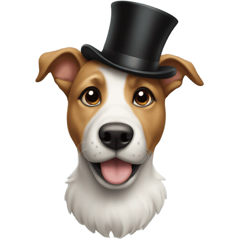 Dog in top hat emoji