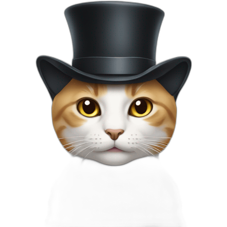 cat with gentleman hat emoji