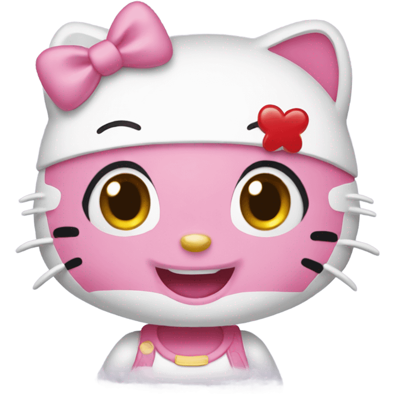 Happy happy hello kitty emoji