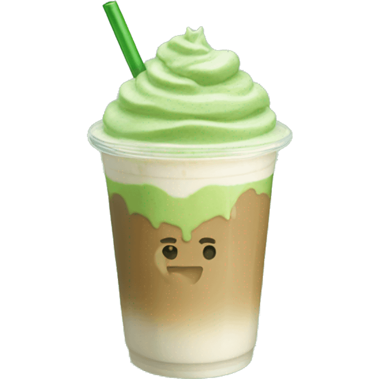 Iced matcha latte emoji