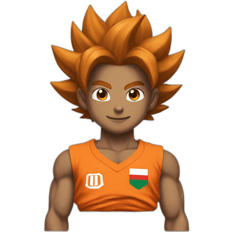 Goku avec le maillot du Maroc emoji