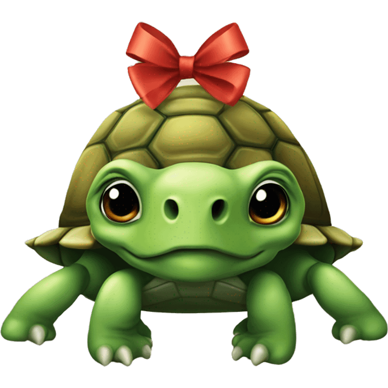 Turtle with bow emoji