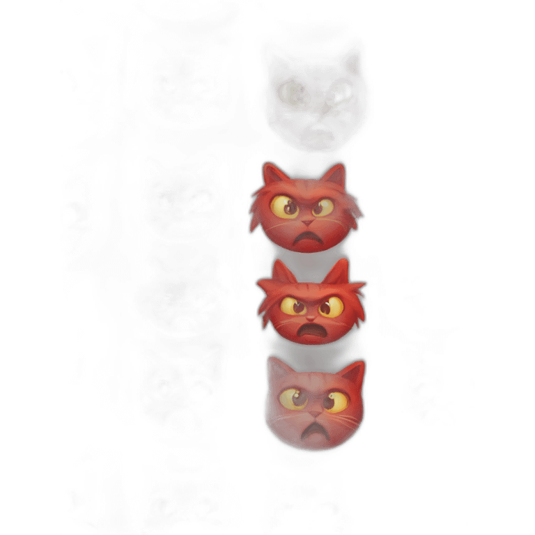 red Angry cat emoji