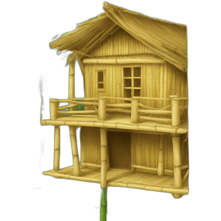 Bamboo house emoji