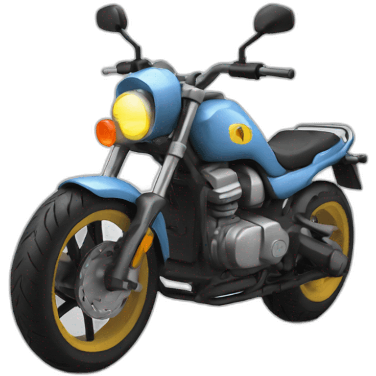 Moto sur une roue emoji