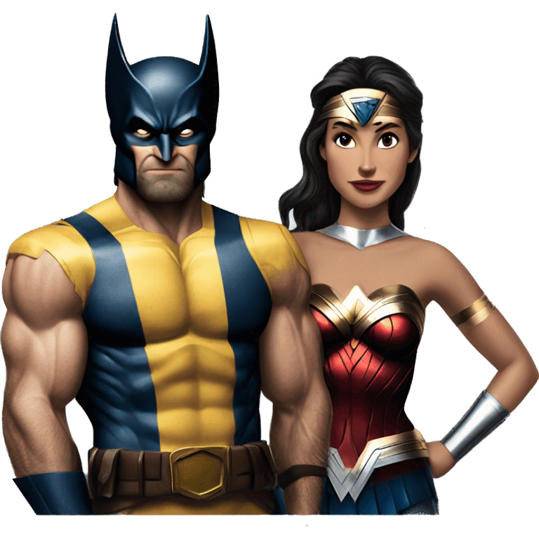 Wolverine and Wonderwoman  emoji