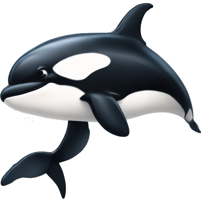 Orca whale with a heart emoji