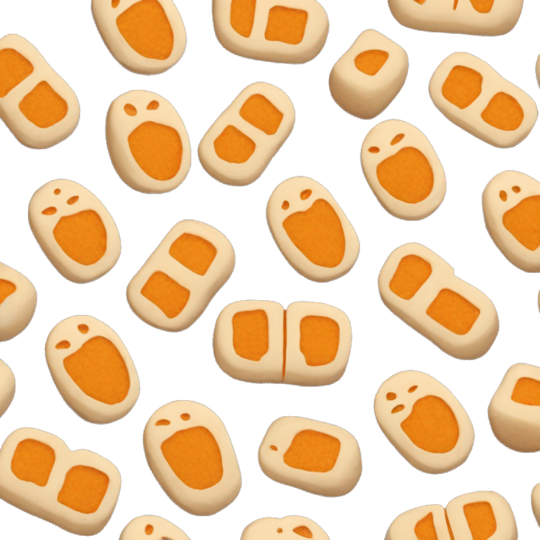 rice cake with pumpkin design emoji