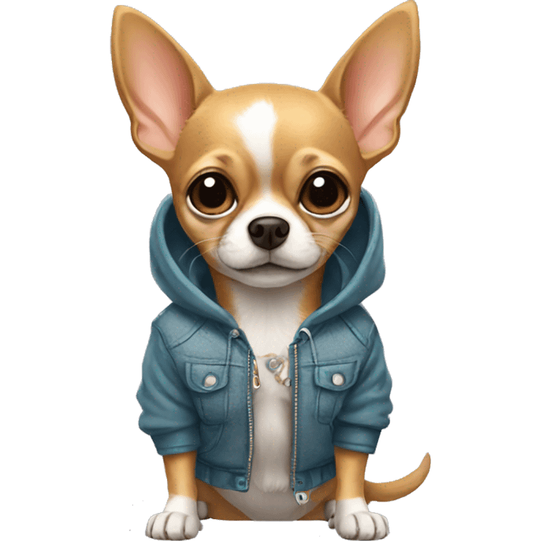 Chihuahua wearing clothes emoji