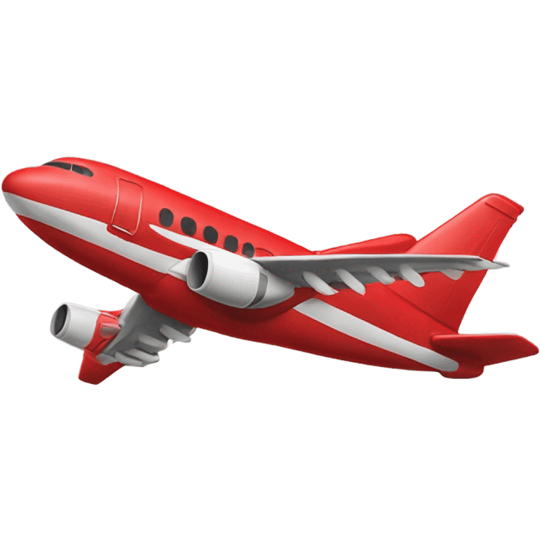 red airplane with text “media tours” emoji