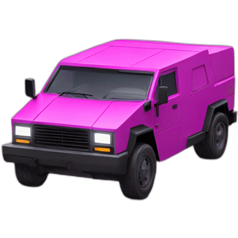 cybertruck, magenta emoji