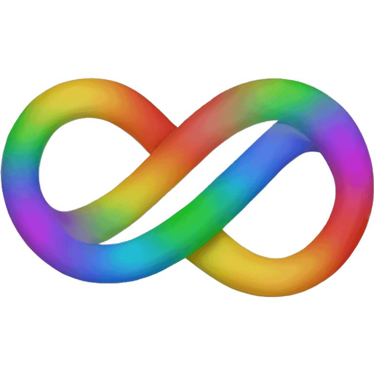 Rainbow infinity sign emoji