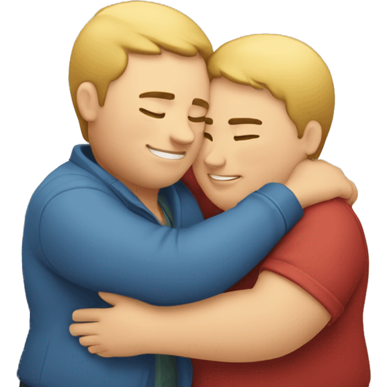 Chubby couple hug  emoji