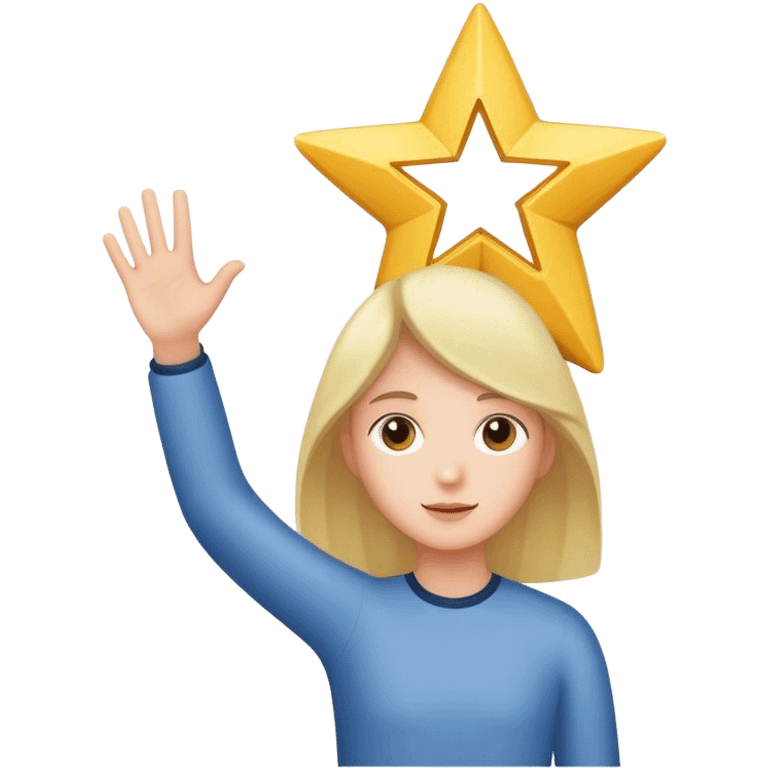 choosing a star with your hand  emoji