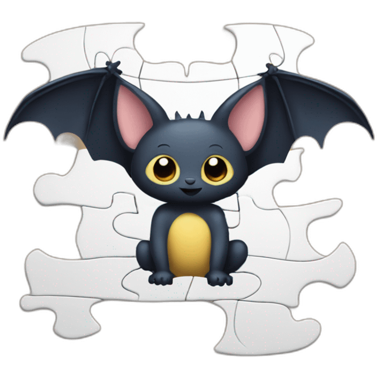 Puzzle fine Bat alas colours autism parts emoji