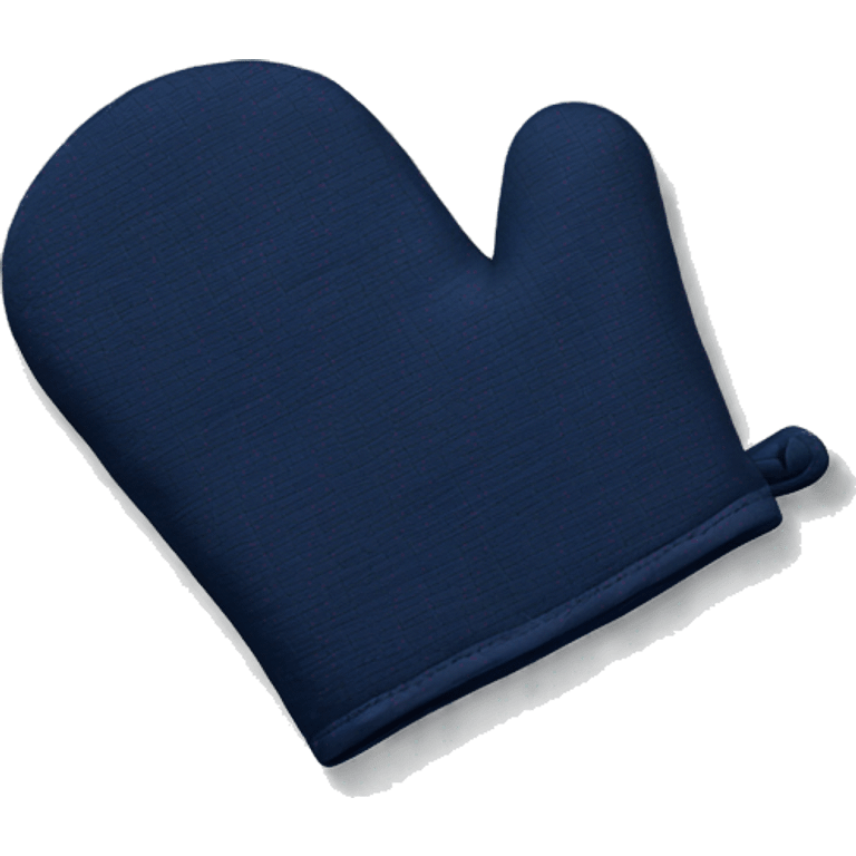 Realistic navy blue oven mitt emoji