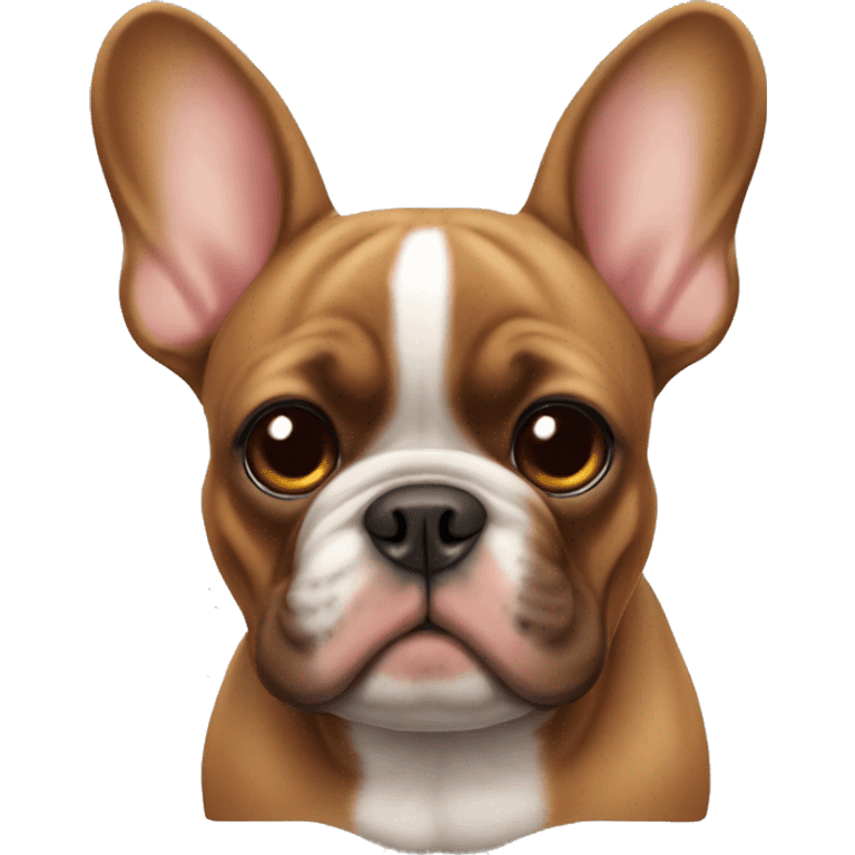 Red fawn french bulldog emoji