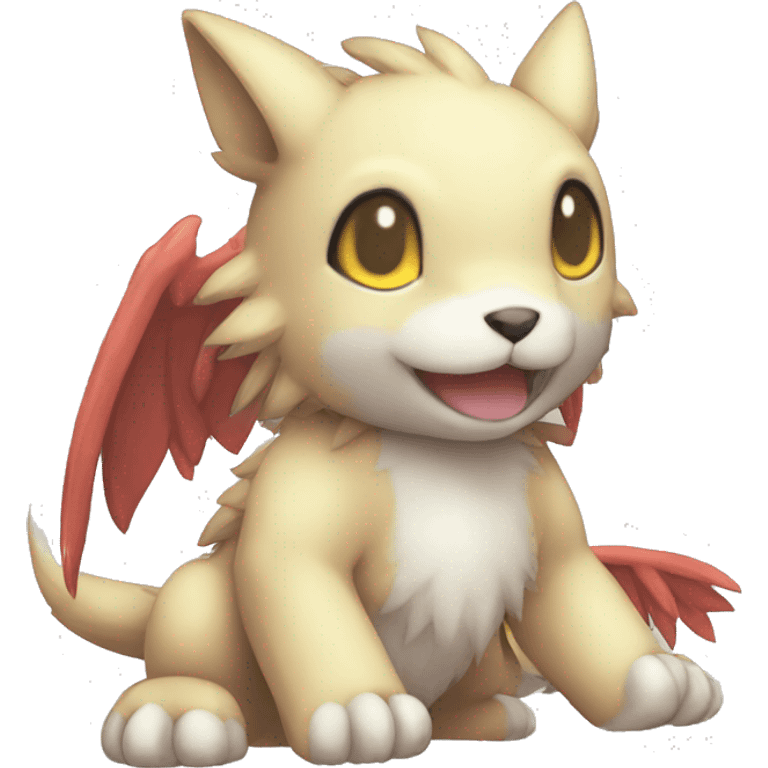 cute kawaii cool edgy Digimon-Fakemon-animal full body emoji