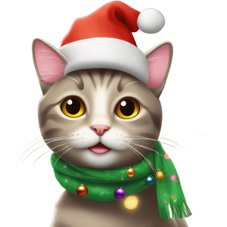 Christmas cat emoji