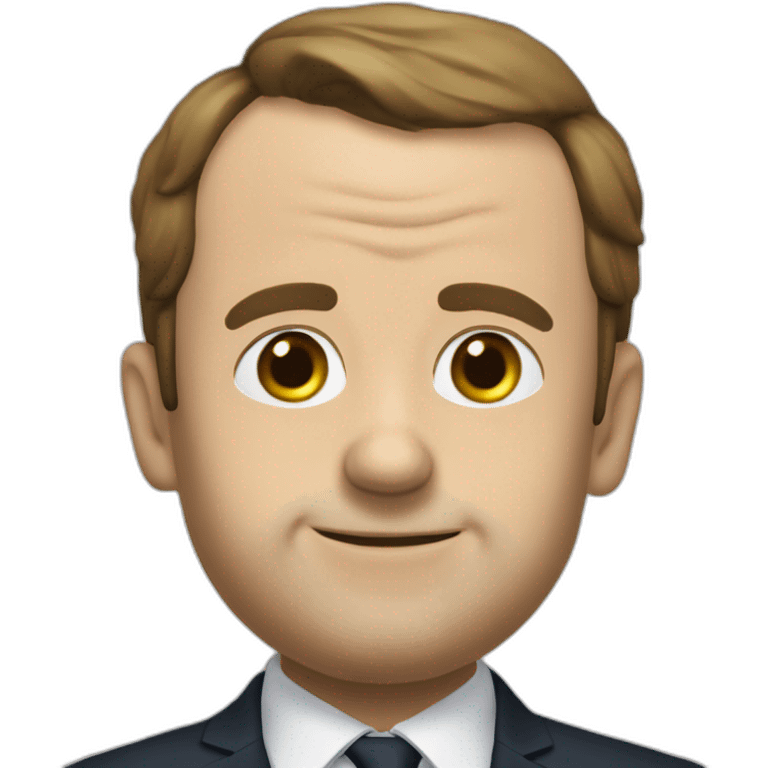 Macron mange un concombre  emoji