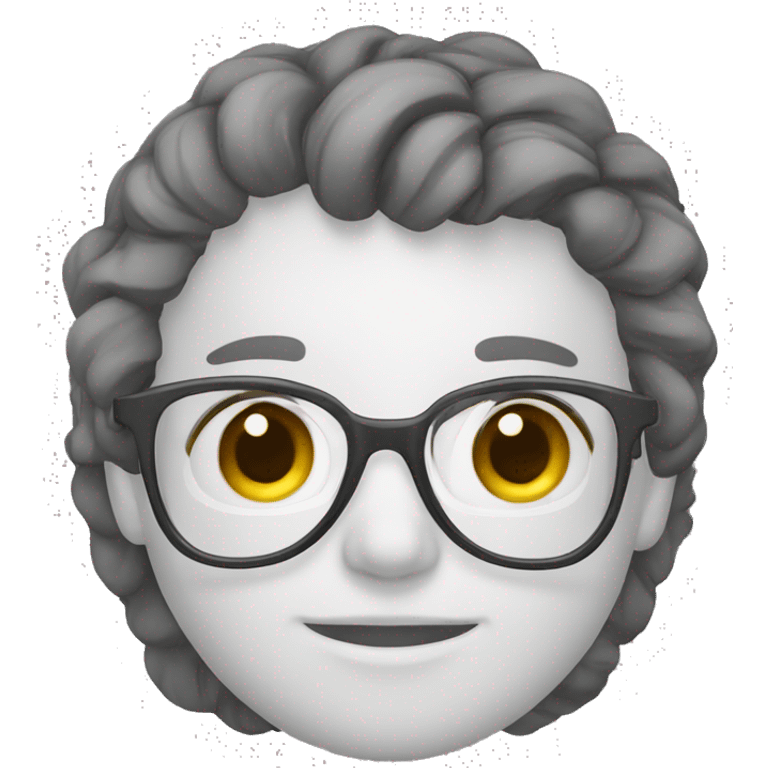 medica de oculos com cabelo enrolado emoji