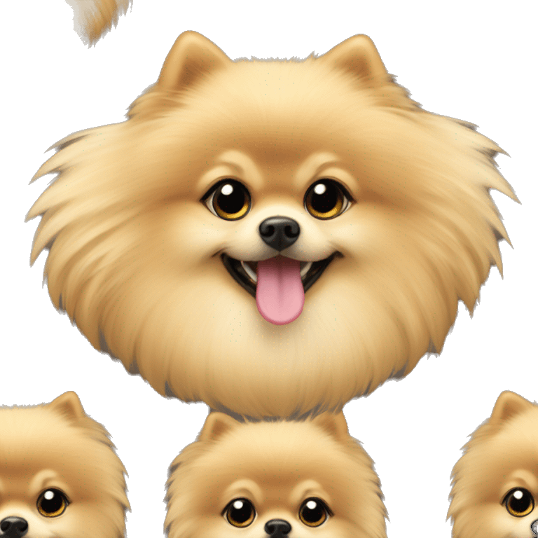 blonde Pomeranian ￼ emoji