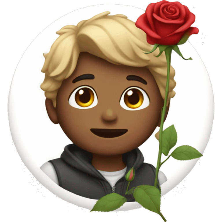 boy with rose  emoji