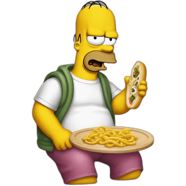 Homero Simpson comiendo rosca emoji