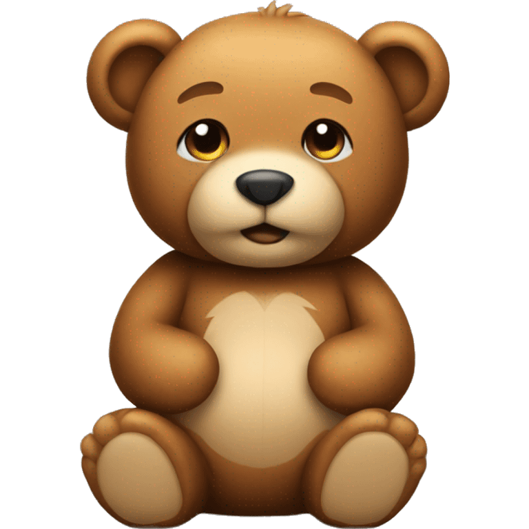 Teddy bear sitting down emoji