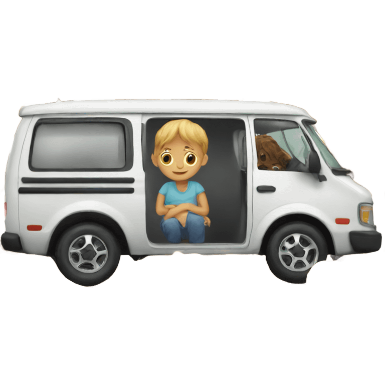 Kids in van emoji