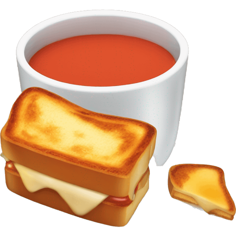 Tomato soup and grilled cheese emoji