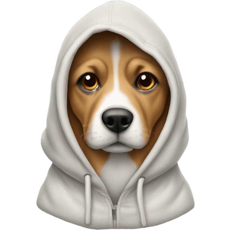 Dog wearing a hoodie emoji